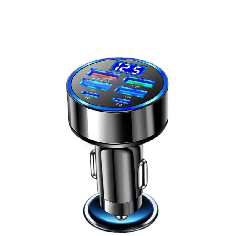 USB C Car Charger With Voltage Display PD Fast Charge - Smarsty