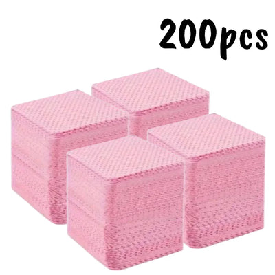 20/600pcs Lint-Free Nail Wipes Gel Cleansing Tissues Aluminum-Free Nail Polish Remover Pads for NaiArt Beauty Cleaning Care Tool - Smarsty