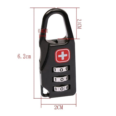 Outdoor Backpack Handbag Zipper Lock Anti Theft Portable Mini Combination Code Number Lock for Travel Backpack Accessories - Smarsty
