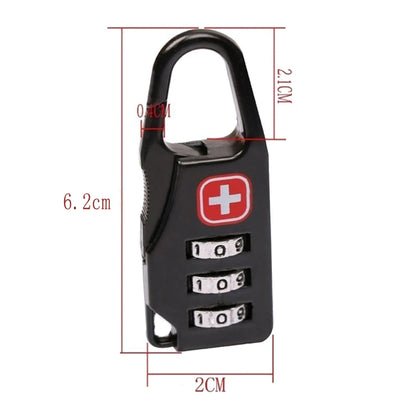 Outdoor Backpack Handbag Zipper Lock Anti Theft Portable Mini Combination Code Number Lock for Travel Backpack Accessories