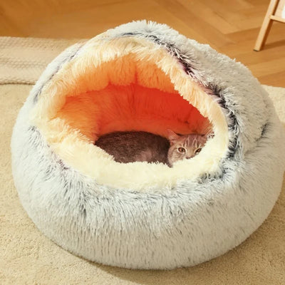 Cozy Plush Cat Bed for Warm Comfortable Sleep - Smarsty