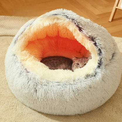 Cozy Plush Cat Bed for Warm Comfortable Sleep - Smarsty