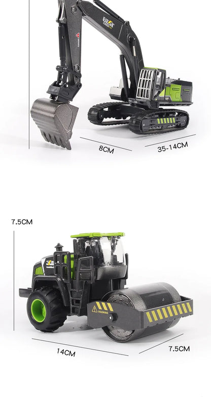 1/50 Model Car Bulldozer Truck Excavator Crane Forklift Construction Engineering Vehicle Toys for Boys Children Educational Toys by Smarsty