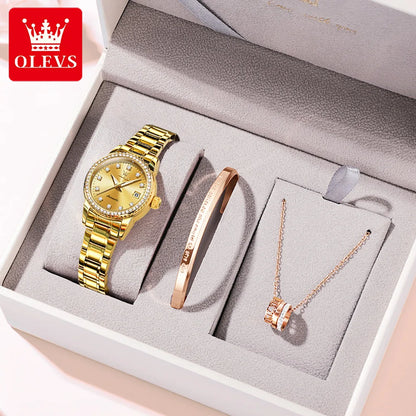OLEVS Women's Automatic Waterproof Luxury Watch with Luminous Dial - Smarsty