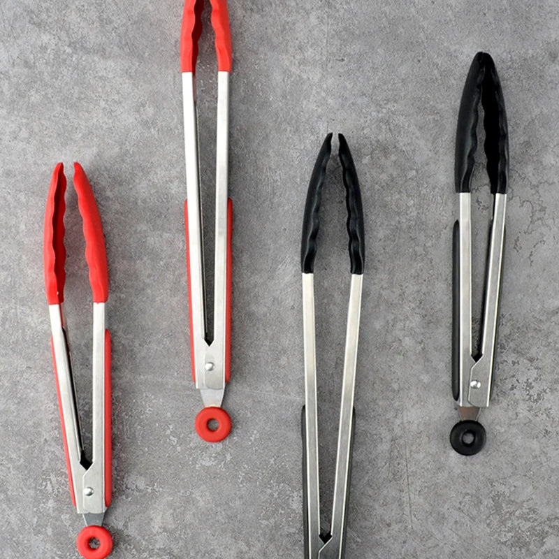Silicone Kitchen BBQ Tongs for Safe Food Handling - Smarsty