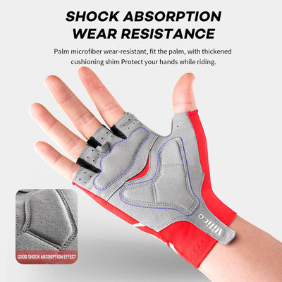 Breaking Wind Cycling Half Finger Gloves Anti-slip Bicycle Mittens Racing Road Bike Glove MTB Biciclet Guantes by Smarsty