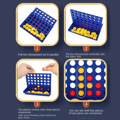 Four In A Row Bingo Chess Connect Classic Family Board Game Toys Fun Educational Toy for Kids Children Entertainment Game by Smarsty