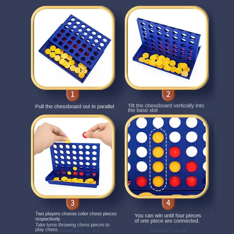 Four In A Row Bingo Chess Connect Classic Family Board Game Toys Fun Educational Toy for Kids Children Entertainment Game by Smarsty