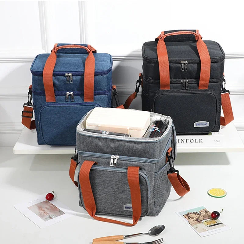 Large Capacity Crossbody Lunch Bag Thermal Insulation - Smarsty
