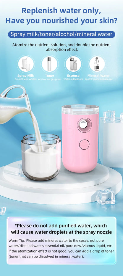 Portable Rechargeable Mini Facial Steamer for Hydration - Smarsty