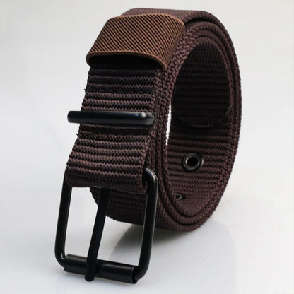 Men's Canvas Belt With Porous Pin Buckle Durable Fashion Accessory - Smarsty