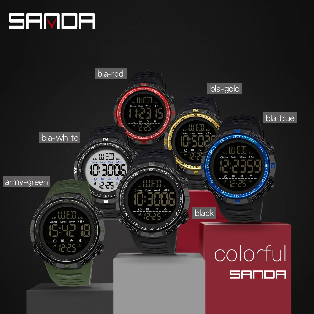 SANDA Military Sport Digital Watch Waterproof and Shockproof - Smarsty