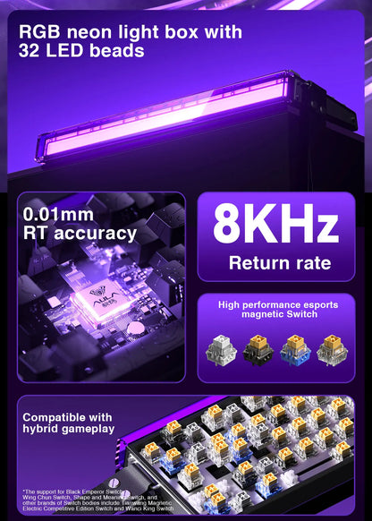68 Key Magnetic Switch Keyboard Rapid Trigger RGB Wired