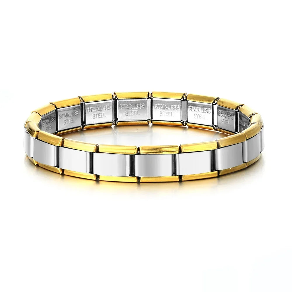 Stainless Steel Elastic Italian Link Bracelet Durable Charm Bangle - Smarsty