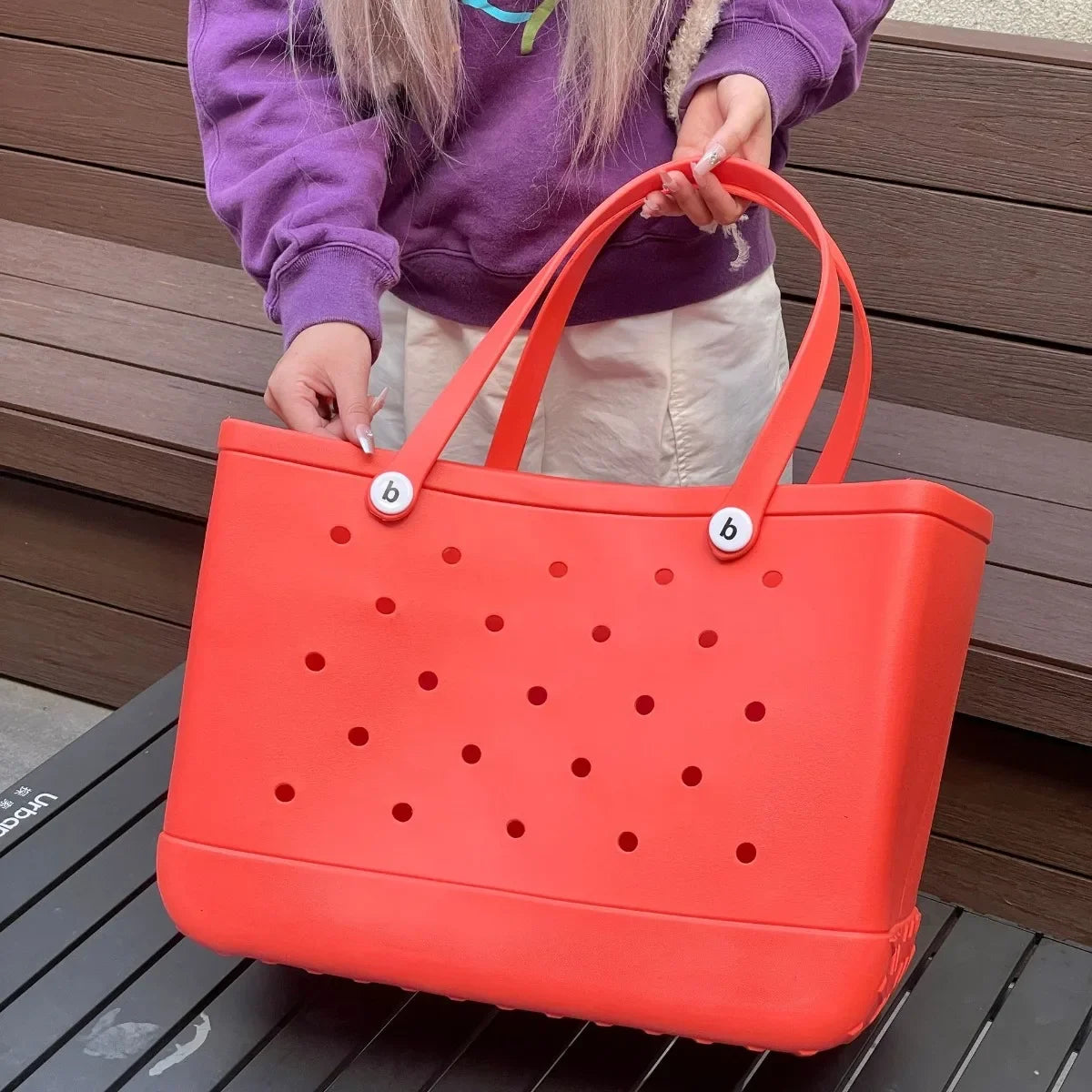 Croc Beach Tote Bag Waterproof EVA Extra Large Capacity - Smarsty