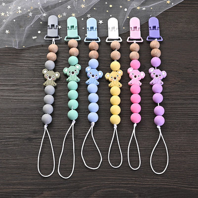 Baby Soother Plastic Pacifier Clip Animal Cartoon Silicone Dummy Holder Chain For Baby Nipple Chain Nursing Chew Toy Shower Gift by Smarsty