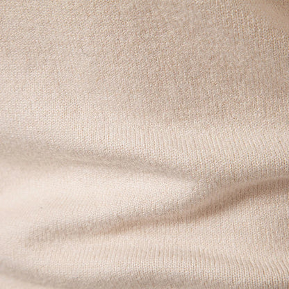 New Men's Long Sleeve Pullover Solid Color Half Zipper Sweaters V-neck Knitted Sweater Men Oversized Breathable Streetwear - Smarsty