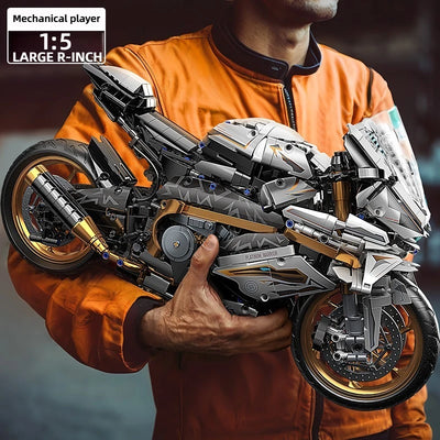 TOYLINX Alloy Motorcycle Desktop Decorations 2045PCS Racing Building Block Model  Kid Toys Christmas Easter Festive Gift Giving - Smarsty