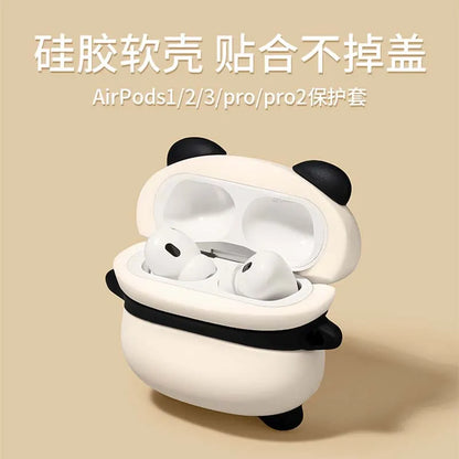 Cute Panda Silicone Headphone Case for AirPods 4 - Smarsty