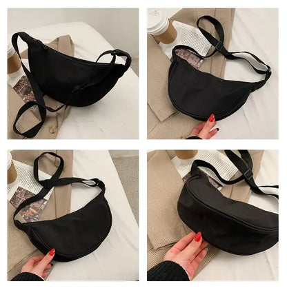 Women Backpack PU Leather Crossbody Bag With Zipper - Smarsty