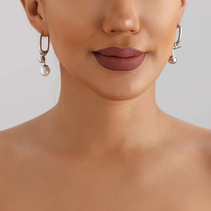 Fashion Metal Pearl Drop Earrings for Women Stylish Jewelry - Smarsty