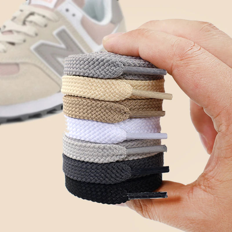 New Flat Classic Shoelaces for Sneakers Casual Shoe laces White Black Sports Shoelace Shoes Balanc String Shoe Accessories - Smarsty