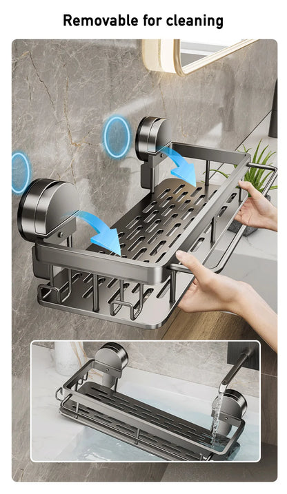 Bathroom Suction Cup Storage Rack for Easy Organization - Smarsty
