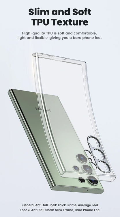 Clear TPU Phone Case For S21 S22 S23 S24 Dustproof - Smarsty