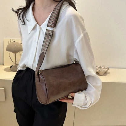 Vintage PU Leather Crossbody Bag For Women Compact Purse - Smarsty