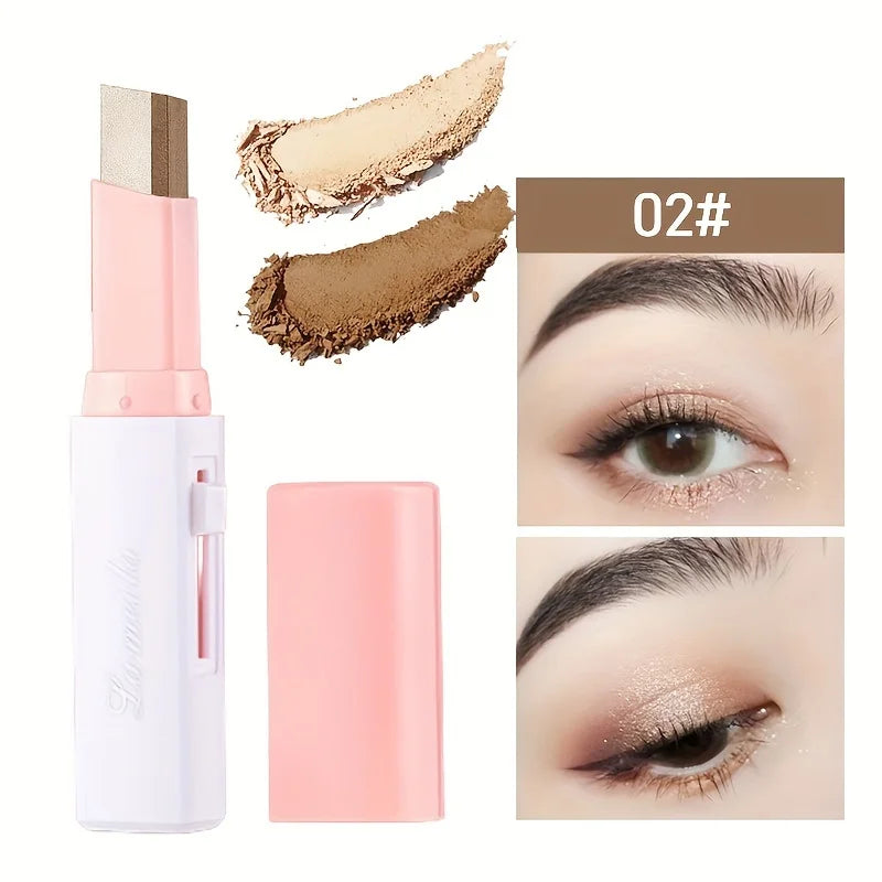 2 In 1 Waterproof Highlighter Eyeshadow Stick with Glitter - Smarsty