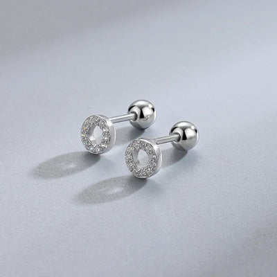 Hypoallergenic Heart Stud Earrings Screw Back For Women - Smarsty