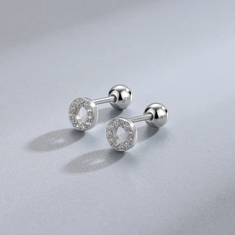 Hypoallergenic Heart Stud Earrings Screw Back For Women - Smarsty