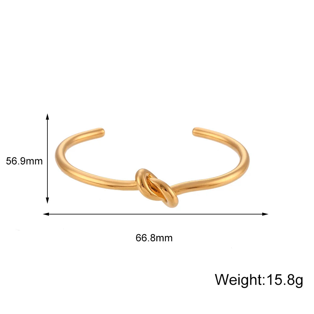 Vintage Stainless Steel Woven Twist Bracelet for Women - Smarsty