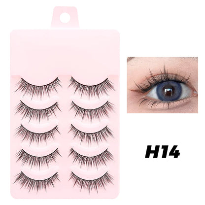 DINGSEN 5 Pairs Soft Natural Long False Eyelashes - Smarsty
