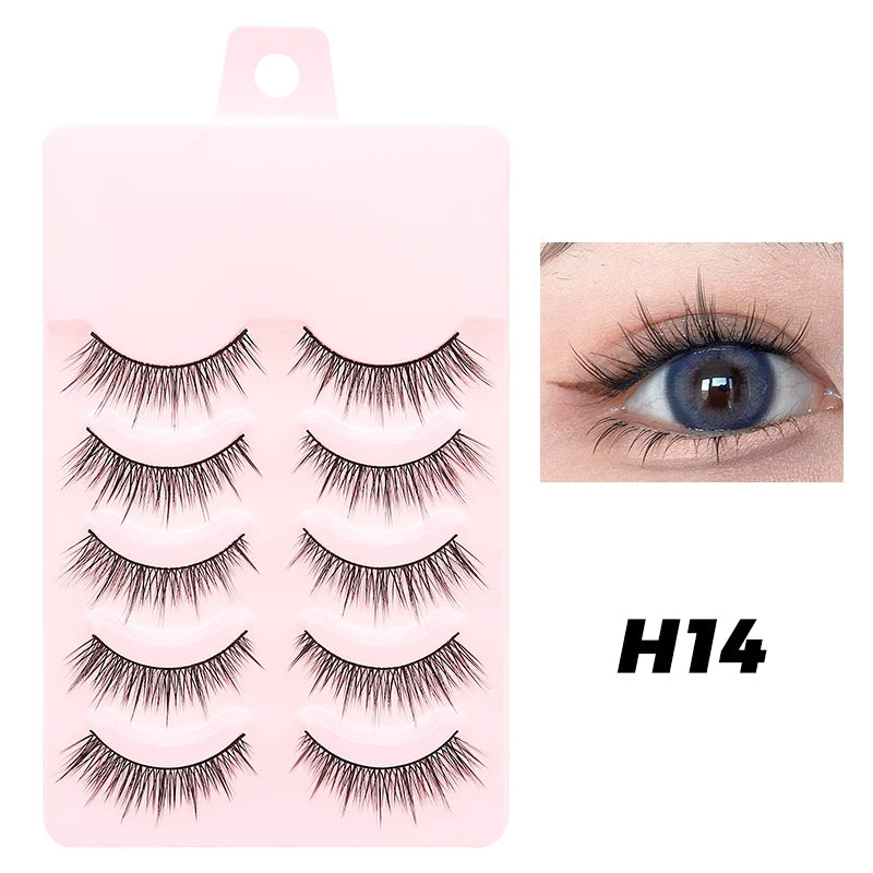 DINGSEN 5 Pairs Soft Natural Long False Eyelashes - Smarsty
