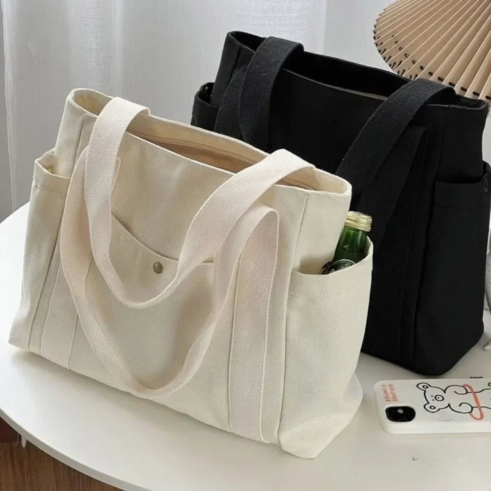 Large Capacity Canvas Tote for Work and College Everyday - Smarsty