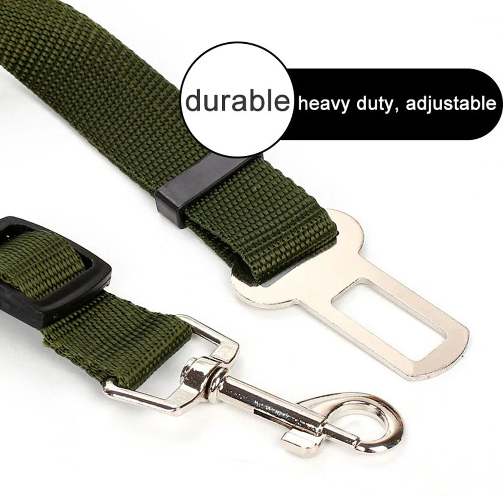 Adjustable Dog Car Seat Belt Harness with Reflective Cushioning - Smarsty