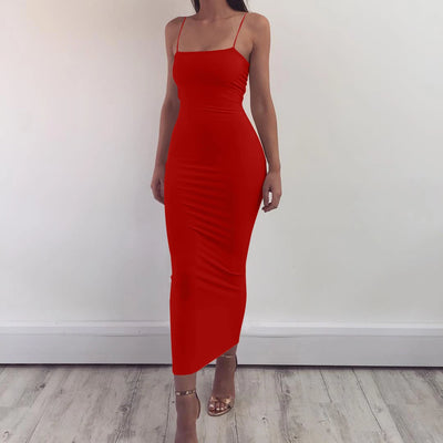 JZ461 New Summer Women's Dress Long Sling Dresses Club Sexy Suspender Dress - Smarsty