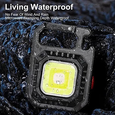 Mini LED Flashlight Magnetic COB Outdoor Camping Pocket Work Light 800 Lumens USB Rechargeable 7 Modes Spotlights - Smarsty