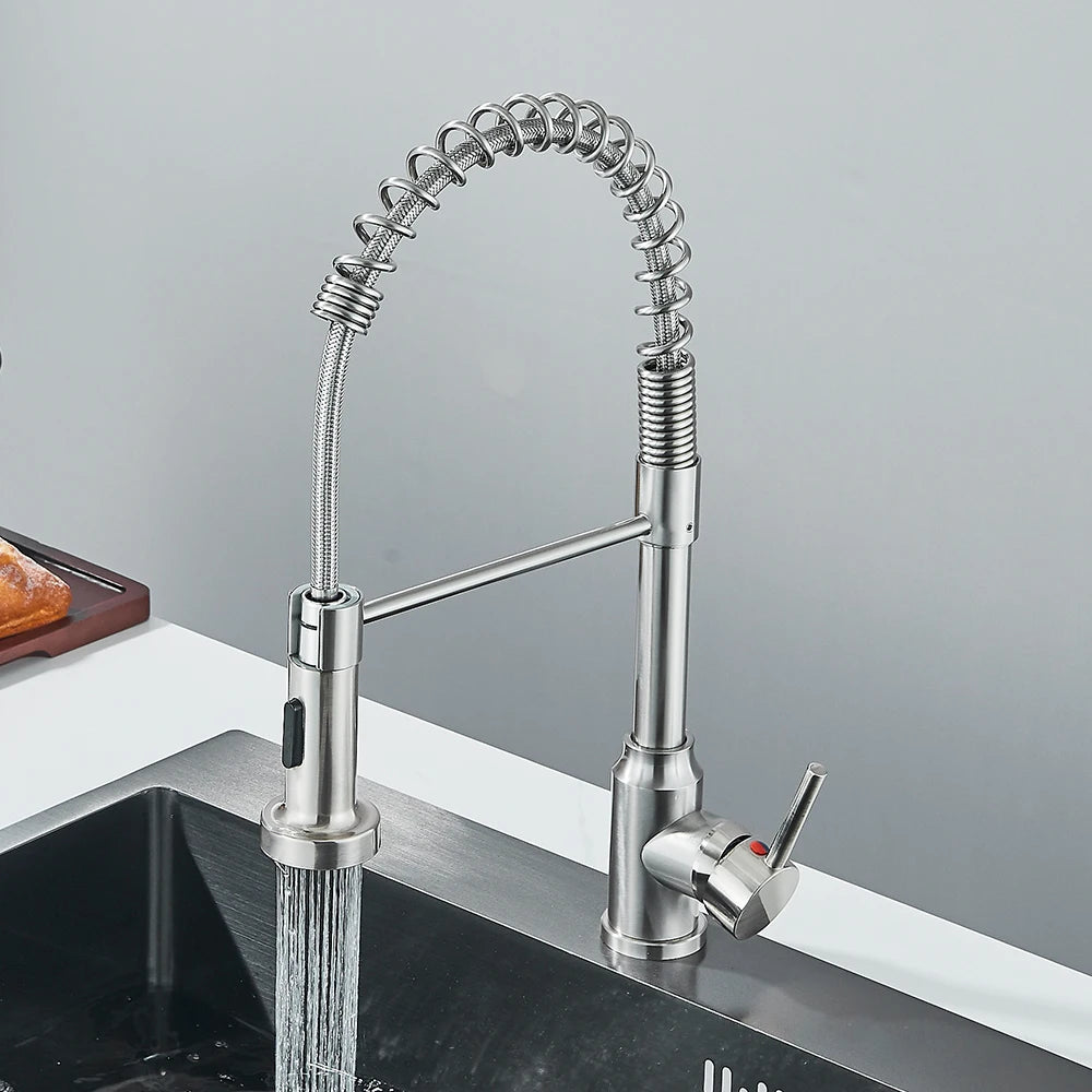 Matte Black Kitchen Faucet With Single Handle Design - Smarsty