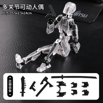 DIY Luminous T13 Multi-Jointed Movable Shapeshift Robot 3D Printed Mannequin Lucky robot and dog Action Figures Toys kids Gifts - Smarsty