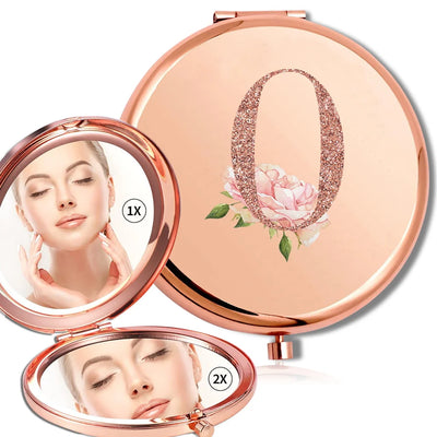 Rose Gold Double Sided Makeup Mirror Compact Design - Smarsty