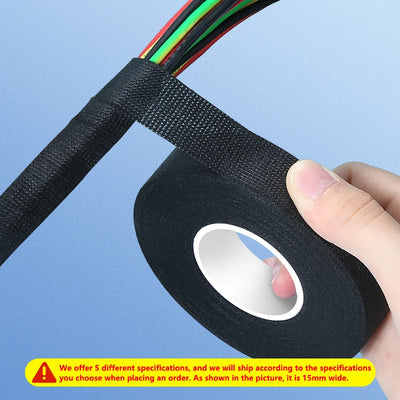 High Temperature Wire Harness Cloth Tape Automotive Cable Loom Heatproof Fabric Adhesive Tape for Engine Electrical Insulation - Smarsty
