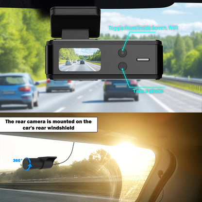 Stunning 4K Dash Cam Front And Rear Night Vision Wifi - Smarsty