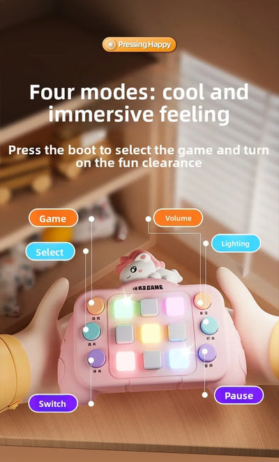 Montessori Busy Board Sensory Toys Cartoon with LED Light Switch Control Board Travel Activities Children Game for 2-4 Years Old - Smarsty