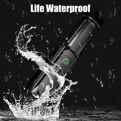 Powerful LED Flashlight Rechargeable USB 18650 Waterproof Zoom Fishing Hunting Camping 100,000 Lumens Tactical Flashlight LED FL by Smarsty