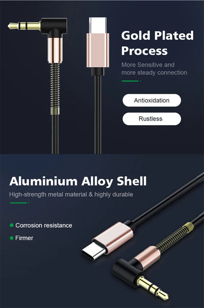 USB C to 3.5mm AUX Audio Adapter for Clear Sound - Smarsty