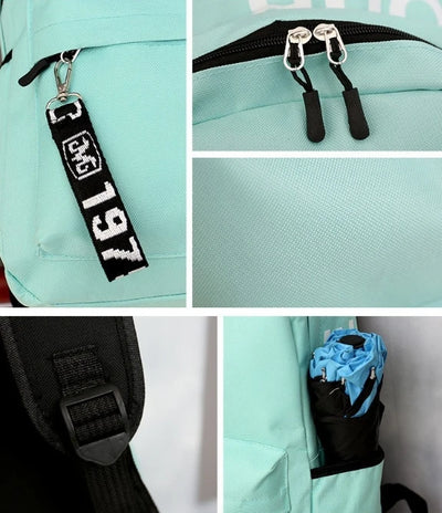 Fashion trend backpack backpack for men and women junior high school high school student bag large capacity korean version of th - Smarsty