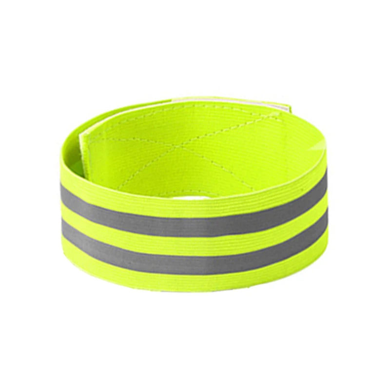 1 Pair Reflective Bands Elastic Armband Wristband Ankle Leg Straps Kids Safety Reflector Outdoor Night Cycling Jogging Running