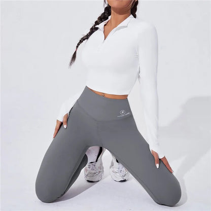 High Waist Yoga Warm Leggins Sports Tights Thermal Woman Running Pants Sexy Butt Lifting Leggings Push Up Panties Gym Fitness - Smarsty
